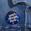 Custom Pin Buttons — Glossy Metal Badge | Personalized Pins for Jackets, Bags & Events