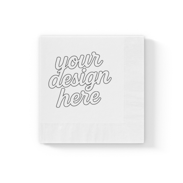 Coiled-Edge Coined Napkins — Elegant Embossed Cocktail & Luncheon Napkins for Parties, Weddings, Events