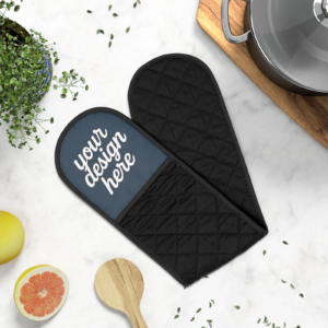 Stylish Heat-Insulated Oven Mitts — Slip-Resistant Kitchen Gloves for Baking