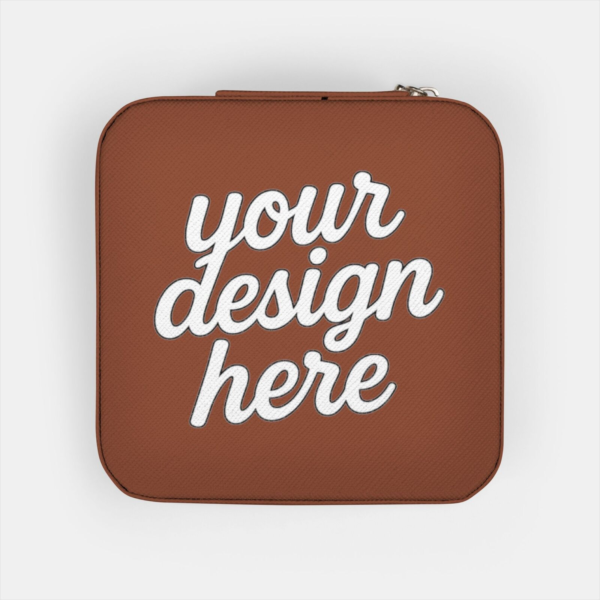 Jewelry Travel Case — Compact Zip-Around Organizer with Ring Rolls & Necklace Hooks