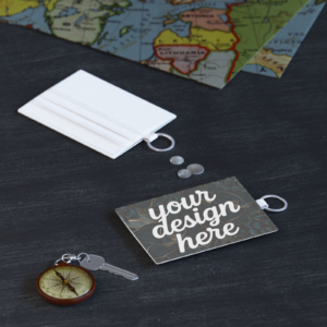 Saffiano Faux Leather Card Holder — 3‑Pocket Card Wallet