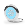 Compact Travel Mirror — Slim Glossy Pocket Mirror with Snap Closure