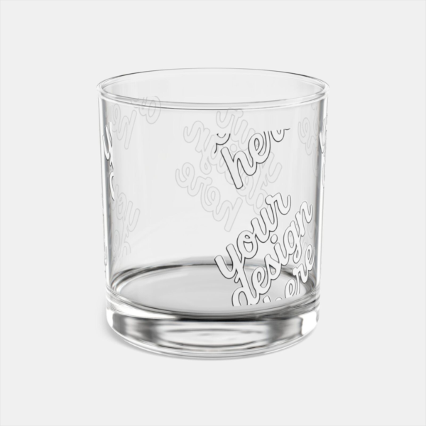 Modern 10oz Rocks Glass with Wraparound Print – Premium Tempered Barware