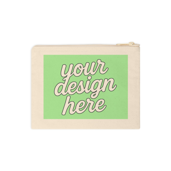 Cotton Canvas Accessory Zipper Pouch — Minimalist Makeup & Tech Organizer