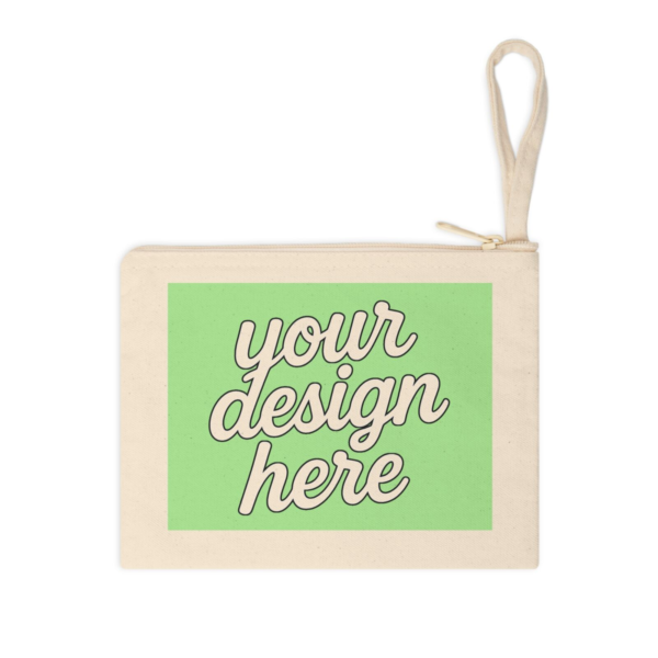 Cotton Canvas Accessory Zipper Pouch — Minimalist Makeup & Tech Organizer