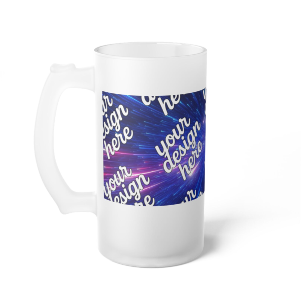 Frosted Glass Beer Mug — 16oz Custom Wraparound Beer Stein