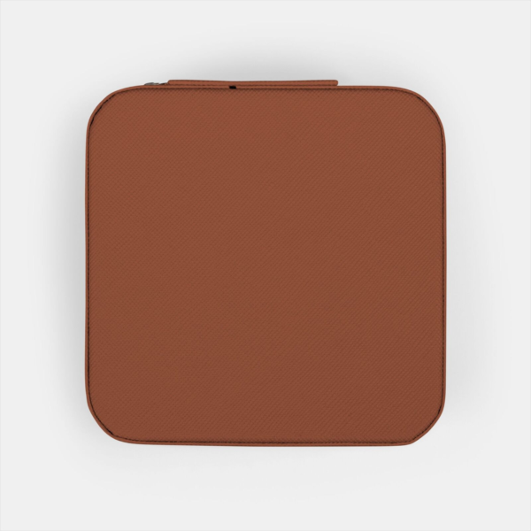 Jewelry Travel Case — Compact Zip-Around Organizer with Ring Rolls & Necklace Hooks