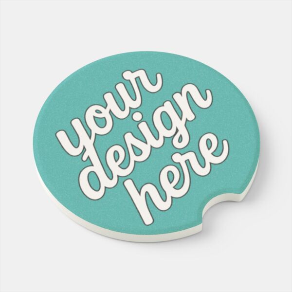 Soapstone Car Coaster — Absorbent Decorative Car Cup Holder Insert (1/2/4-Pack)