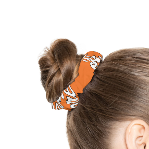 Vibrant All-Over Print Scrunchie — Durable Polyester Jersey Hair Tie