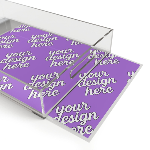 Elegant Acrylic Serving Tray — Vibrant Insert for Entertaining & Home Decor