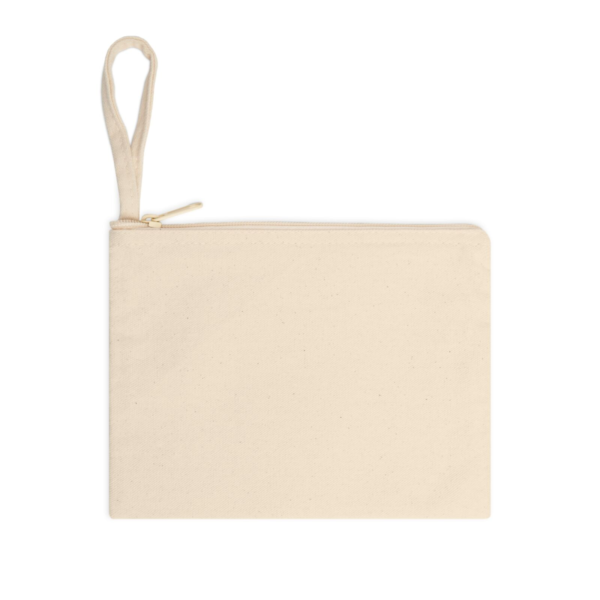 Cotton Canvas Accessory Zipper Pouch — Minimalist Makeup & Tech Organizer