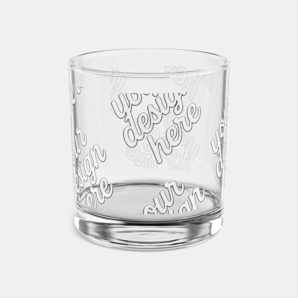 Modern 10oz Rocks Glass with Wraparound Print – Premium Tempered Barware