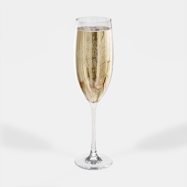 Engraved 8oz Champagne Glass — Personalized Wedding & Anniversary Toasting Flute