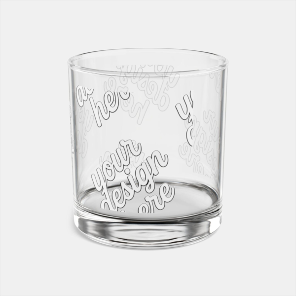 Modern 10oz Rocks Glass with Wraparound Print – Premium Tempered Barware