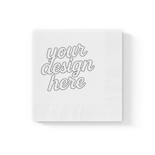 Coiled-Edge Coined Napkins — Elegant Embossed Cocktail & Luncheon Napkins for Parties, Weddings, Events