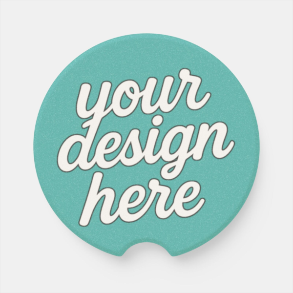 Soapstone Car Coaster — Absorbent Decorative Car Cup Holder Insert (1/2/4-Pack)