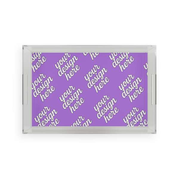 Elegant Acrylic Serving Tray — Vibrant Insert for Entertaining & Home Decor