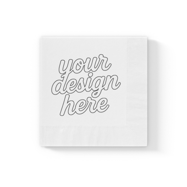 Coiled-Edge Coined Napkins — Elegant Embossed Cocktail & Luncheon Napkins for Parties, Weddings, Events