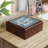 Elegant Rubberwood Jewelry Box — Felt-Lined Keepsake Organizer