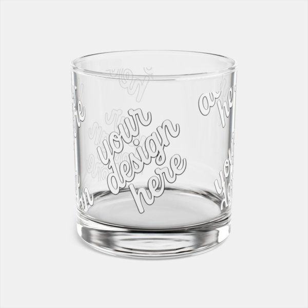 Modern 10oz Rocks Glass with Wraparound Print – Premium Tempered Barware
