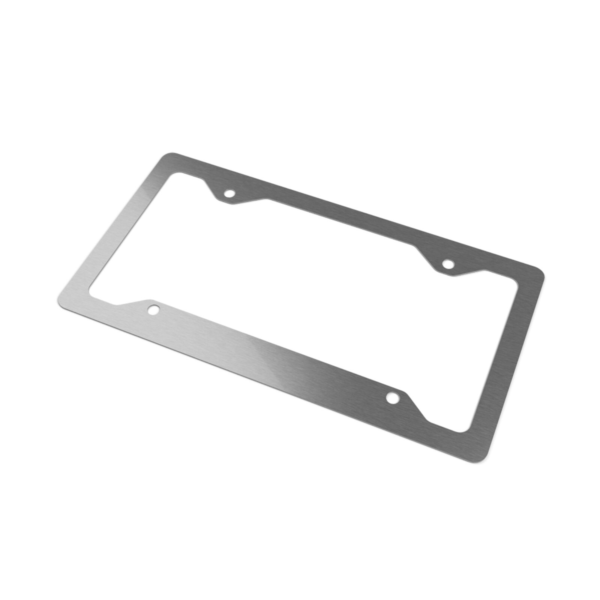 Glossy Metal License Plate Frame — Sleek Custom Car Plate Trim