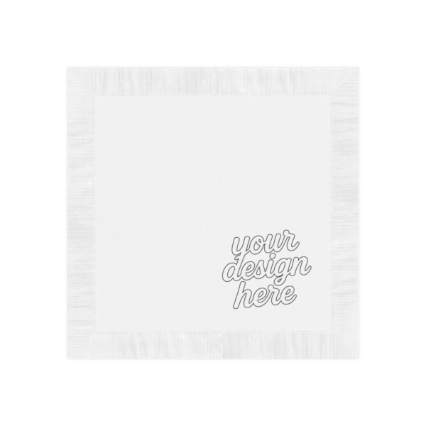 Coiled-Edge Coined Napkins — Elegant Embossed Cocktail & Luncheon Napkins for Parties, Weddings, Events