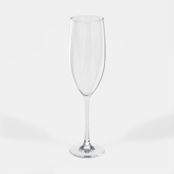 Engraved 8oz Champagne Glass — Personalized Wedding & Anniversary Toasting Flute