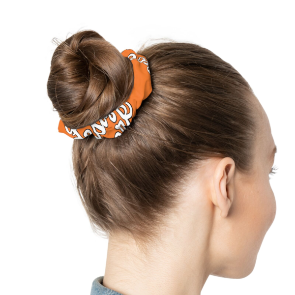 Vibrant All-Over Print Scrunchie — Durable Polyester Jersey Hair Tie
