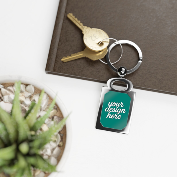 Rectangle Photo Keyring – Glossy Memory Keychain