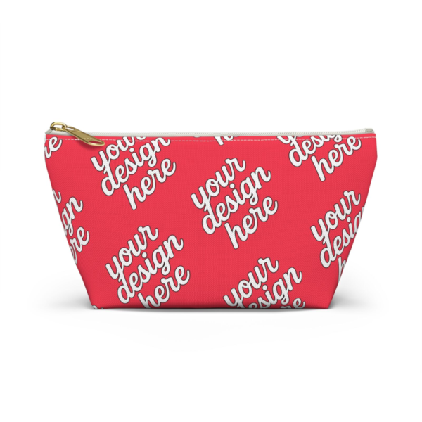 T-Bottom Accessory Pouch — Durable Polyester Travel Cosmetic & Pencil Case