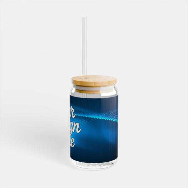 16oz Sipper Glass with Bamboo Lid & Tritan Straw — Eco-Friendly Drinkware