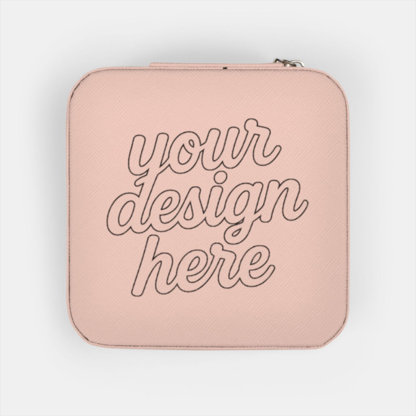 Jewelry Travel Case — Compact Zip-Around Organizer with Ring Rolls & Necklace Hooks