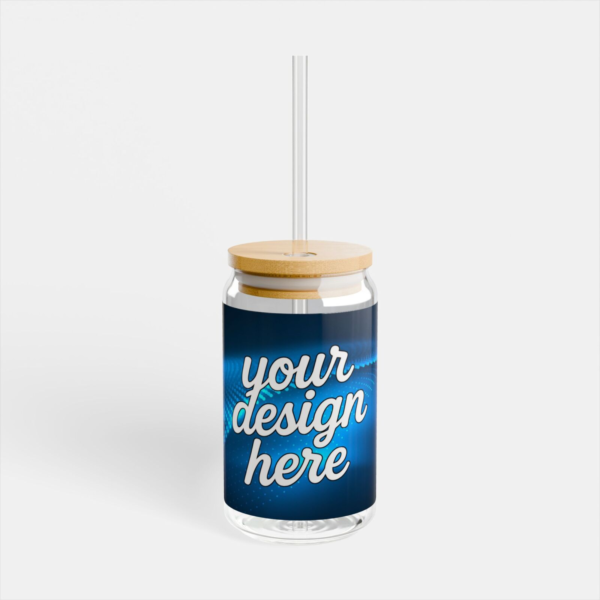 16oz Sipper Glass with Bamboo Lid & Tritan Straw — Eco-Friendly Drinkware