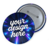 Custom Pin Buttons — Glossy Metal Badge | Personalized Pins for Jackets, Bags & Events