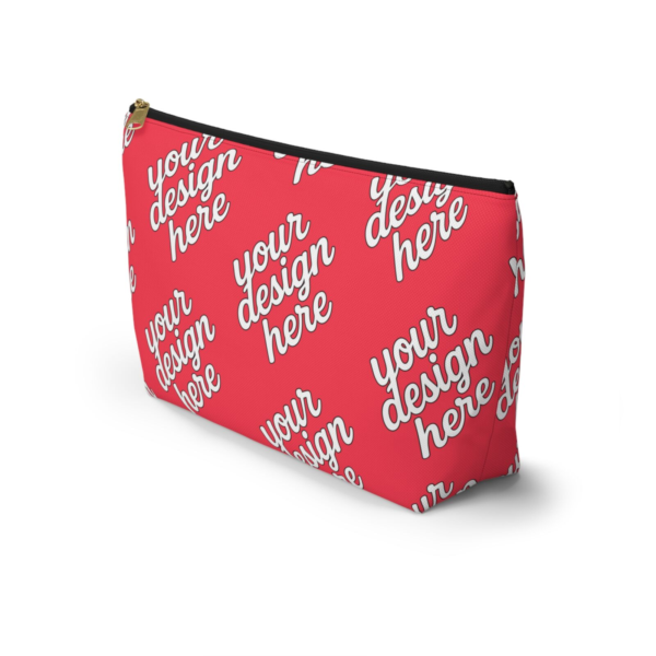 T-Bottom Accessory Pouch — Durable Polyester Travel Cosmetic & Pencil Case