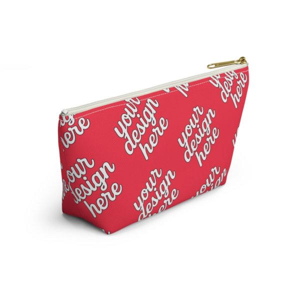 T-Bottom Accessory Pouch — Durable Polyester Travel Cosmetic & Pencil Case