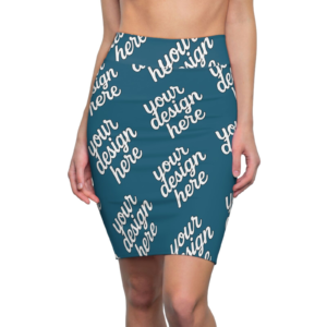 Women's All-Over Print Pencil Skirt — Mid-Waist Stretch